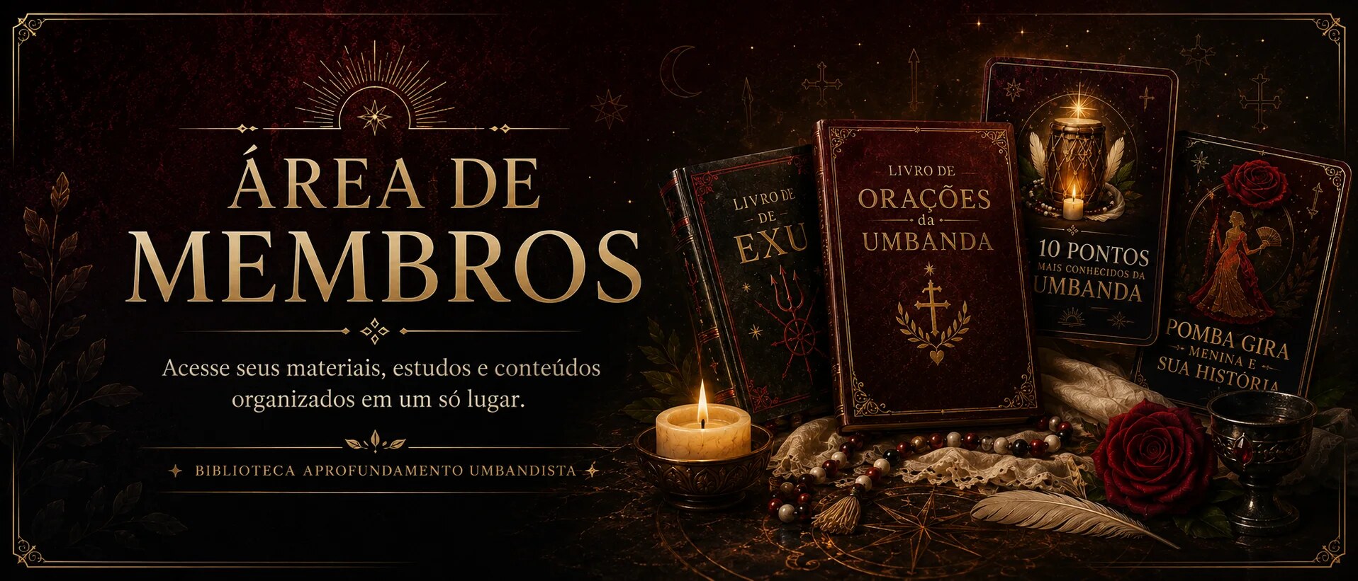 Área de membros da Biblioteca Aprofundamento Umbandista